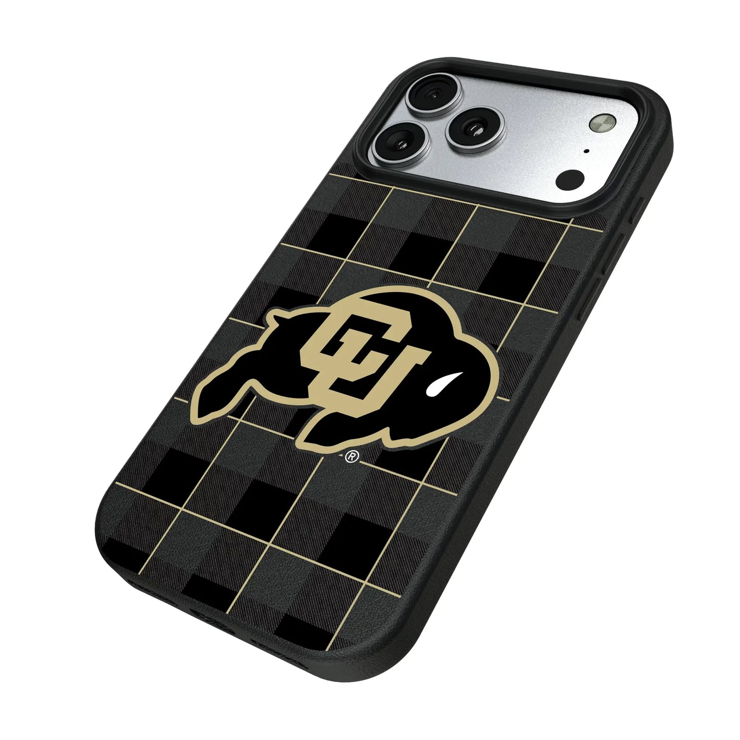 University of Colorado Buffaloes Plaid MagSafe Compatible Phone Case for Apple iPhone