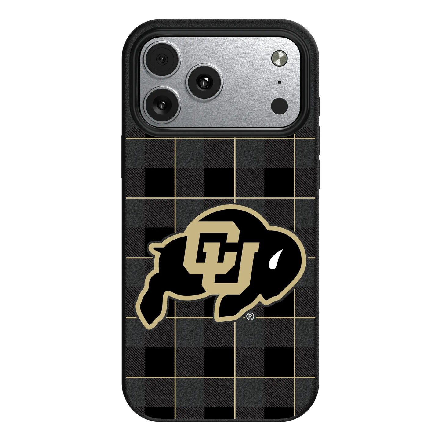 University of Colorado Buffaloes Plaid MagSafe Compatible Phone Case for Apple iPhone