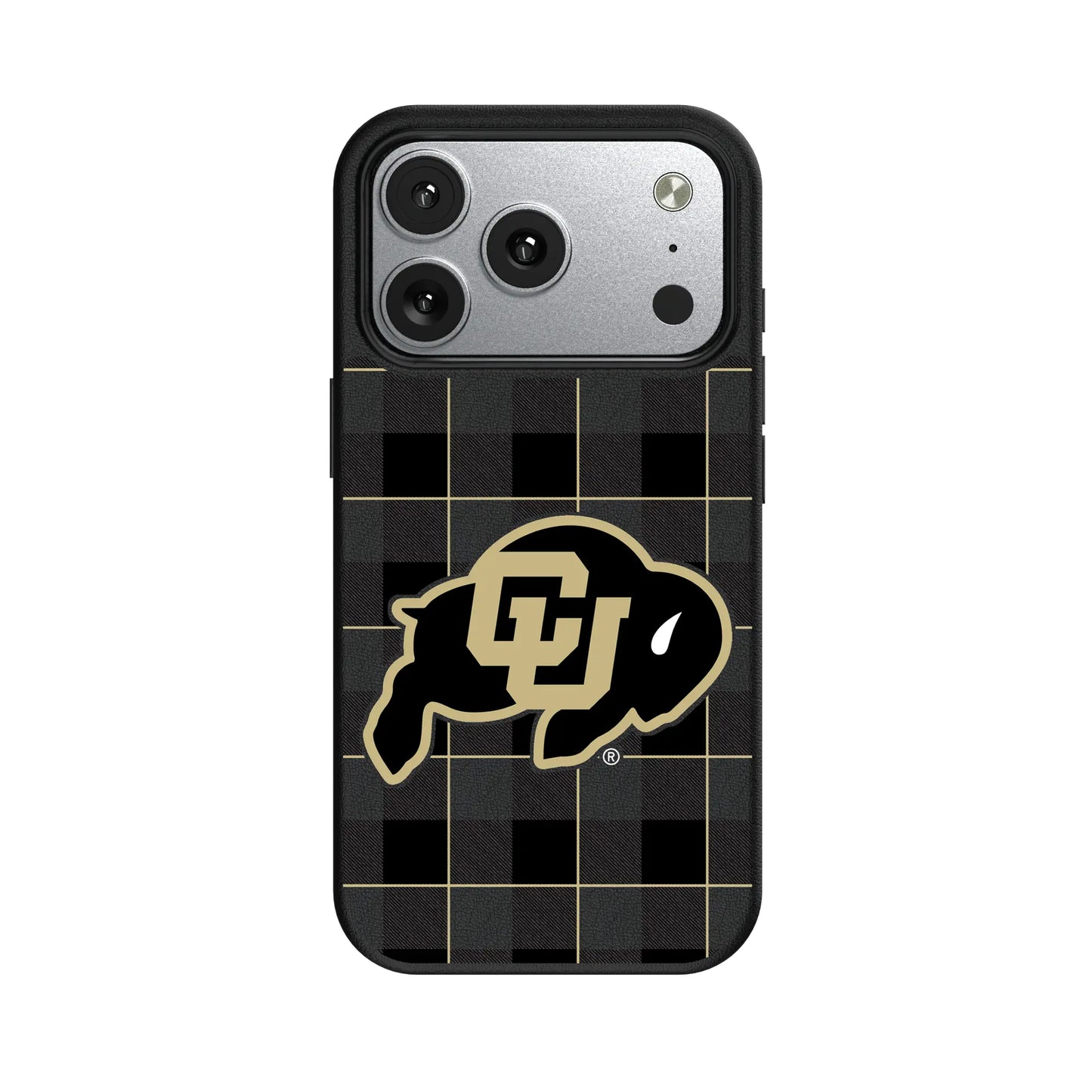 University of Colorado Buffaloes Plaid MagSafe Compatible Phone Case for Apple iPhone