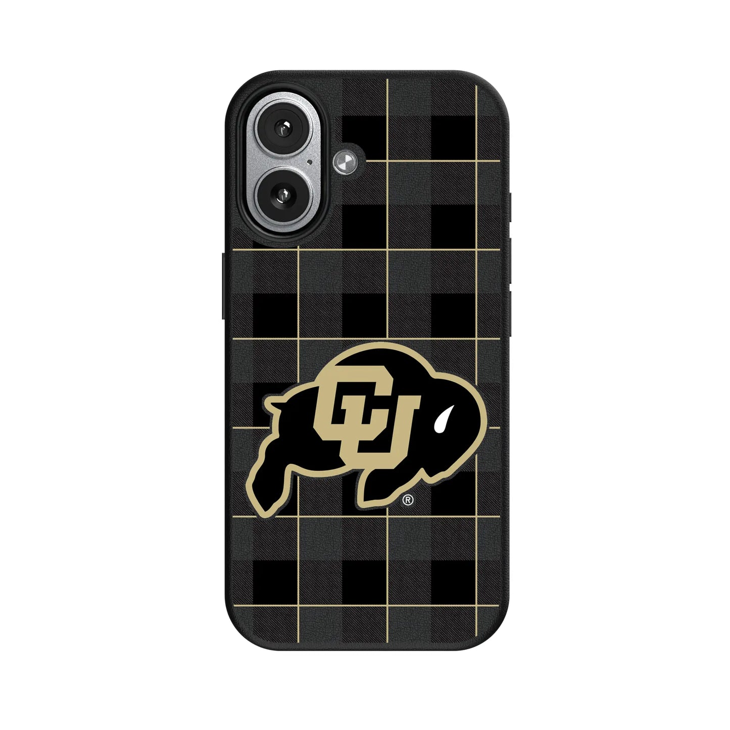 University of Colorado Buffaloes Plaid MagSafe Compatible Phone Case for Apple iPhone