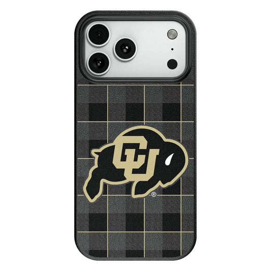 University of Colorado Buffaloes Plaid MagSafe Compatible Phone Case for Apple iPhone
