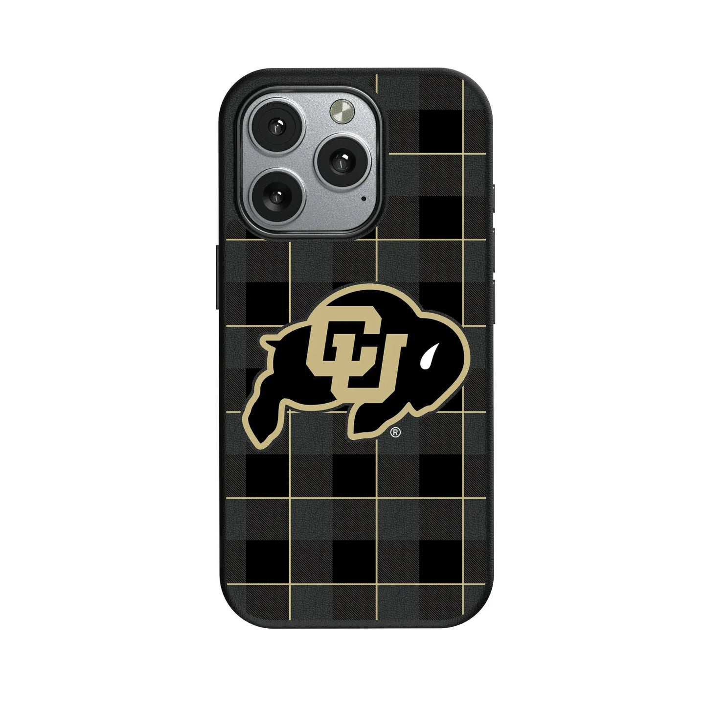 University of Colorado Buffaloes Plaid MagSafe Compatible Phone Case for Apple iPhone