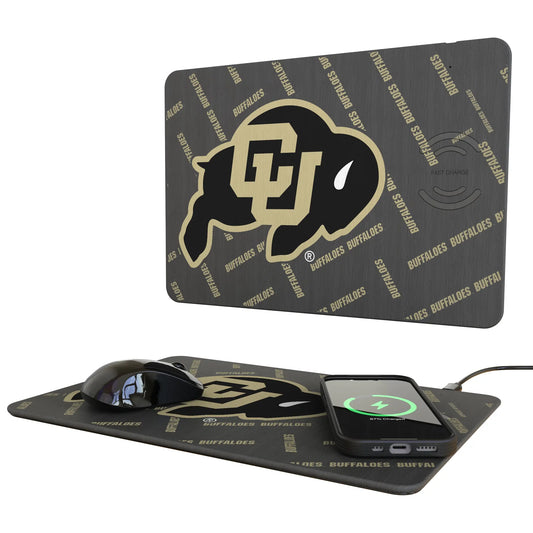 University of Colorado Buffaloes Quadtile 15-Watt Wireless Charger and Mouse Pad
