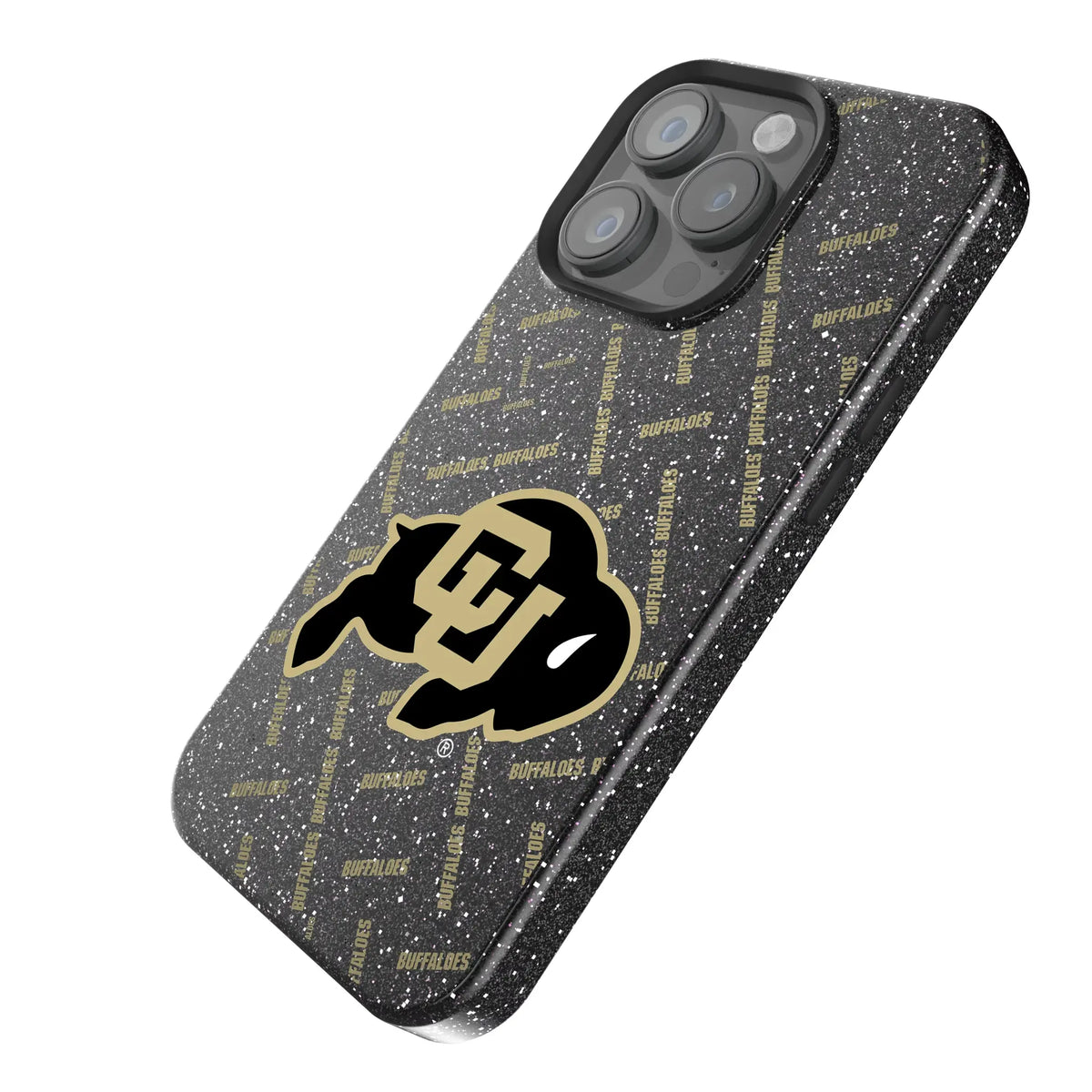 University of Colorado Buffaloes Quadtile Black Bling Phone Case for Apple iPhone