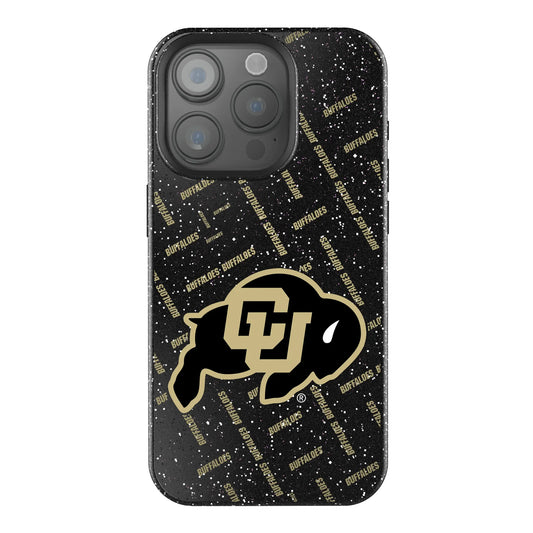 University of Colorado Buffaloes Quadtile Black Bling Phone Case for Apple iPhone