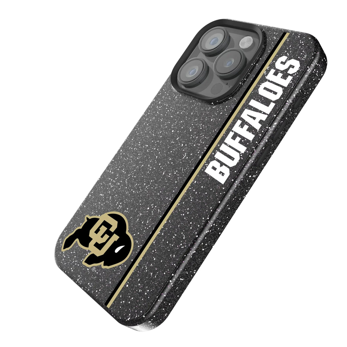 University of Colorado Buffaloes Sidebar Black Bling Phone Case for Apple iPhone