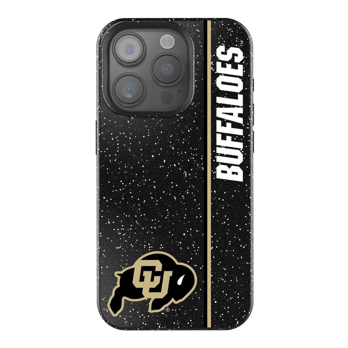 University of Colorado Buffaloes Sidebar Black Bling Phone Case for Apple iPhone