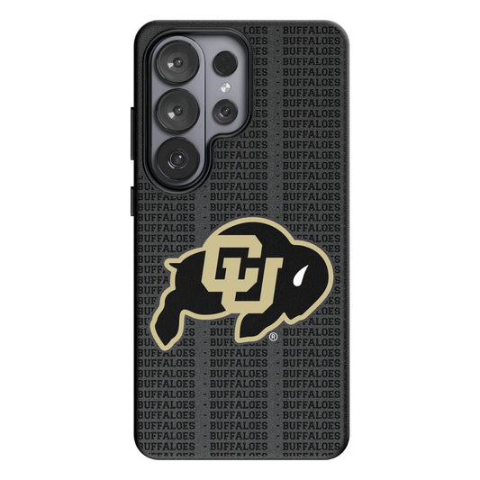 University of Colorado Buffaloes Text Backdrop MagSafe Compatible Phone Case for Samsung Galaxy