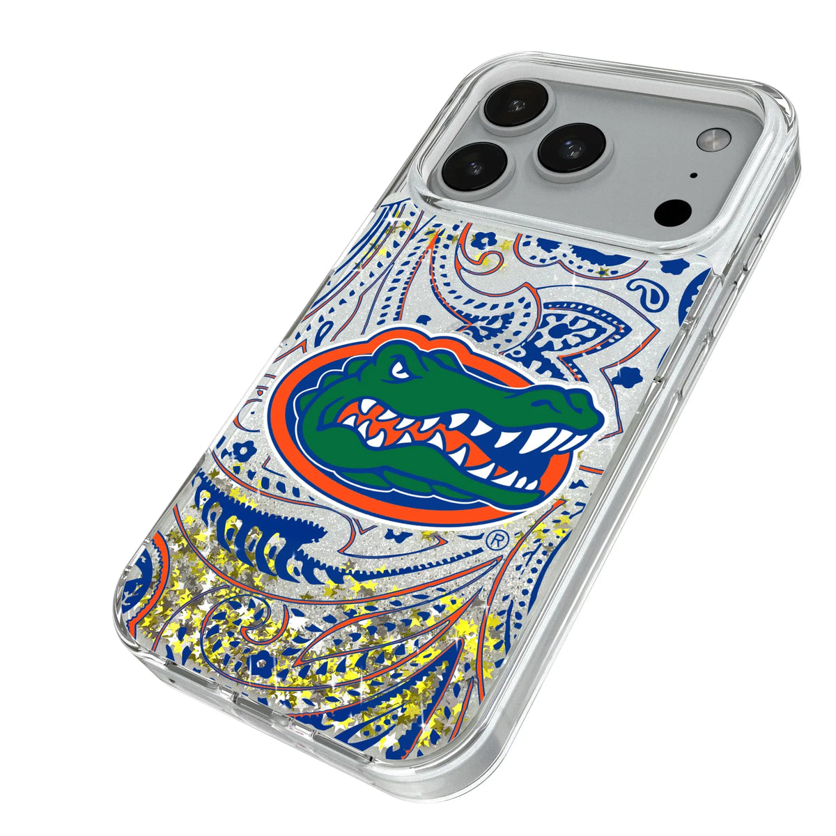 University of Florida Gators Paisley Glitter Phone Case for Apple iPhone