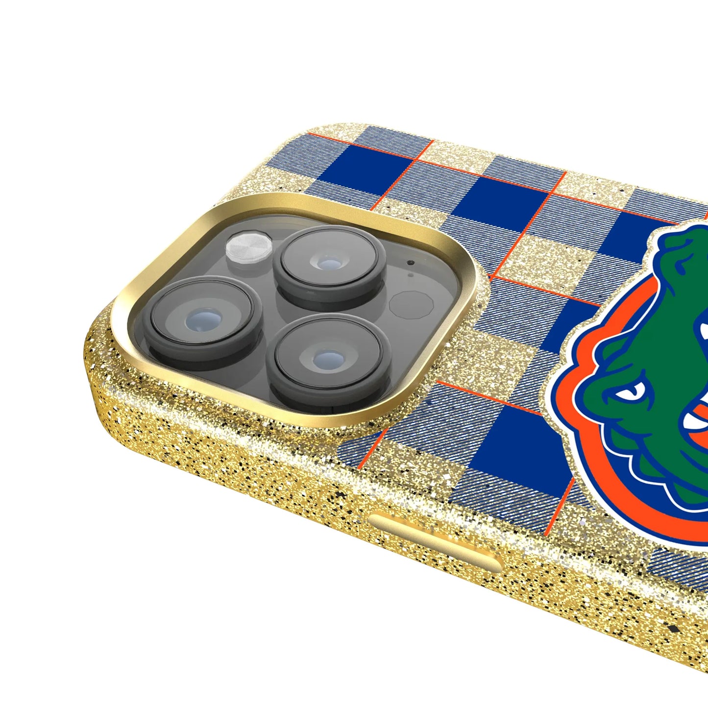 University of Florida Gators Plaid Bling Phone Case for Apple iPhone