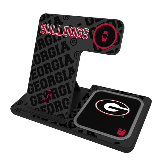 University of Georgia Bulldogs Monocolor Tilt 3 in 1 Charging Station