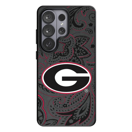University of Georgia Bulldogs Paisley MagSafe Compatible Phone Case for Samsung Galaxy