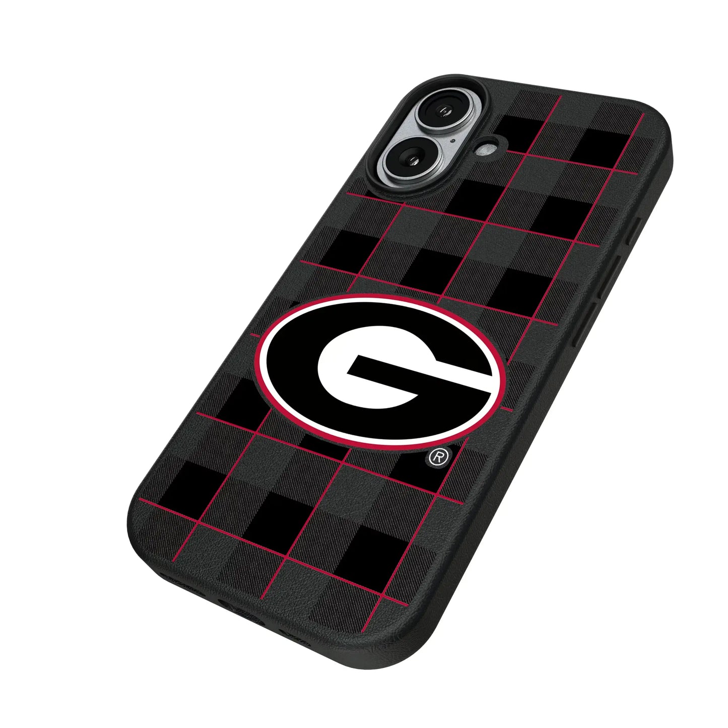 University of Georgia Bulldogs Plaid MagSafe Compatible Phone Case for Apple iPhone