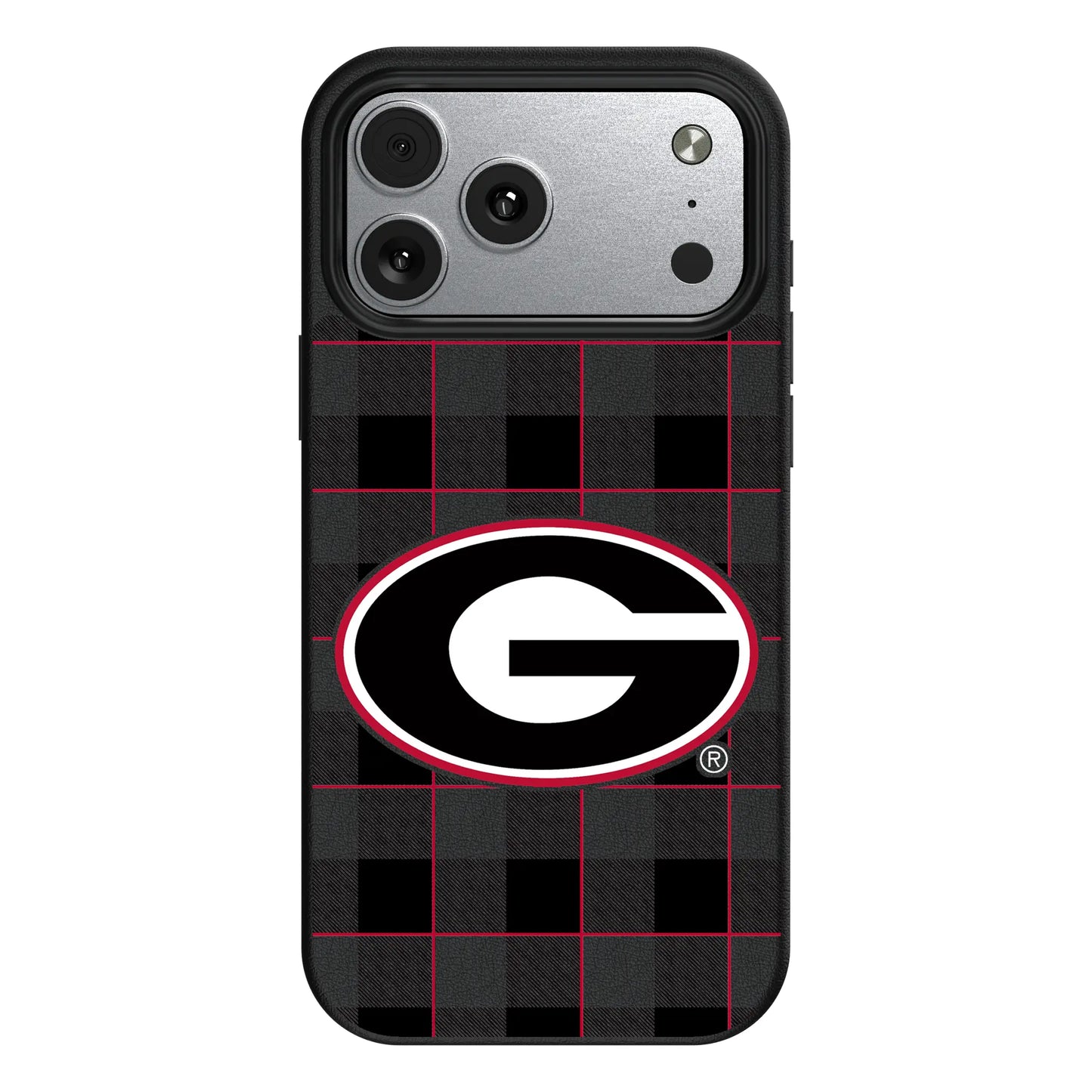 University of Georgia Bulldogs Plaid MagSafe Compatible Phone Case for Apple iPhone
