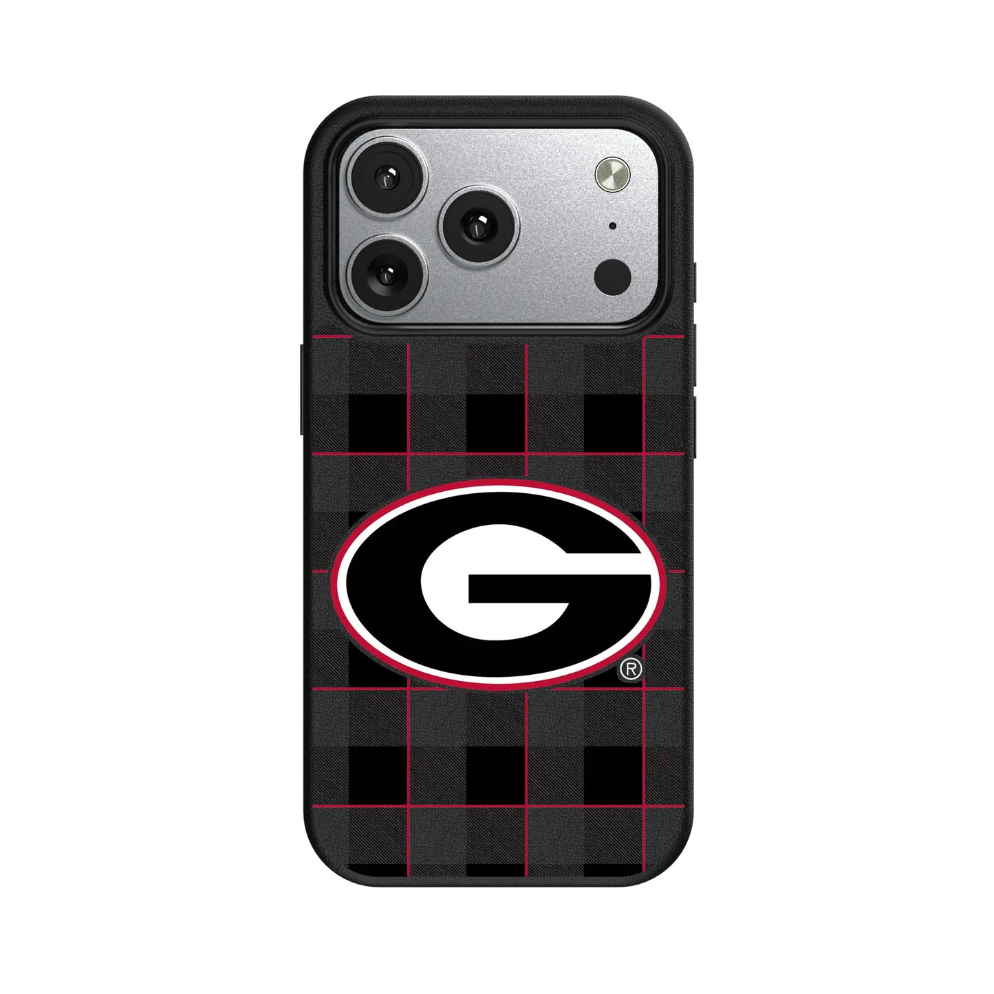 University of Georgia Bulldogs Plaid MagSafe Compatible Phone Case for Apple iPhone