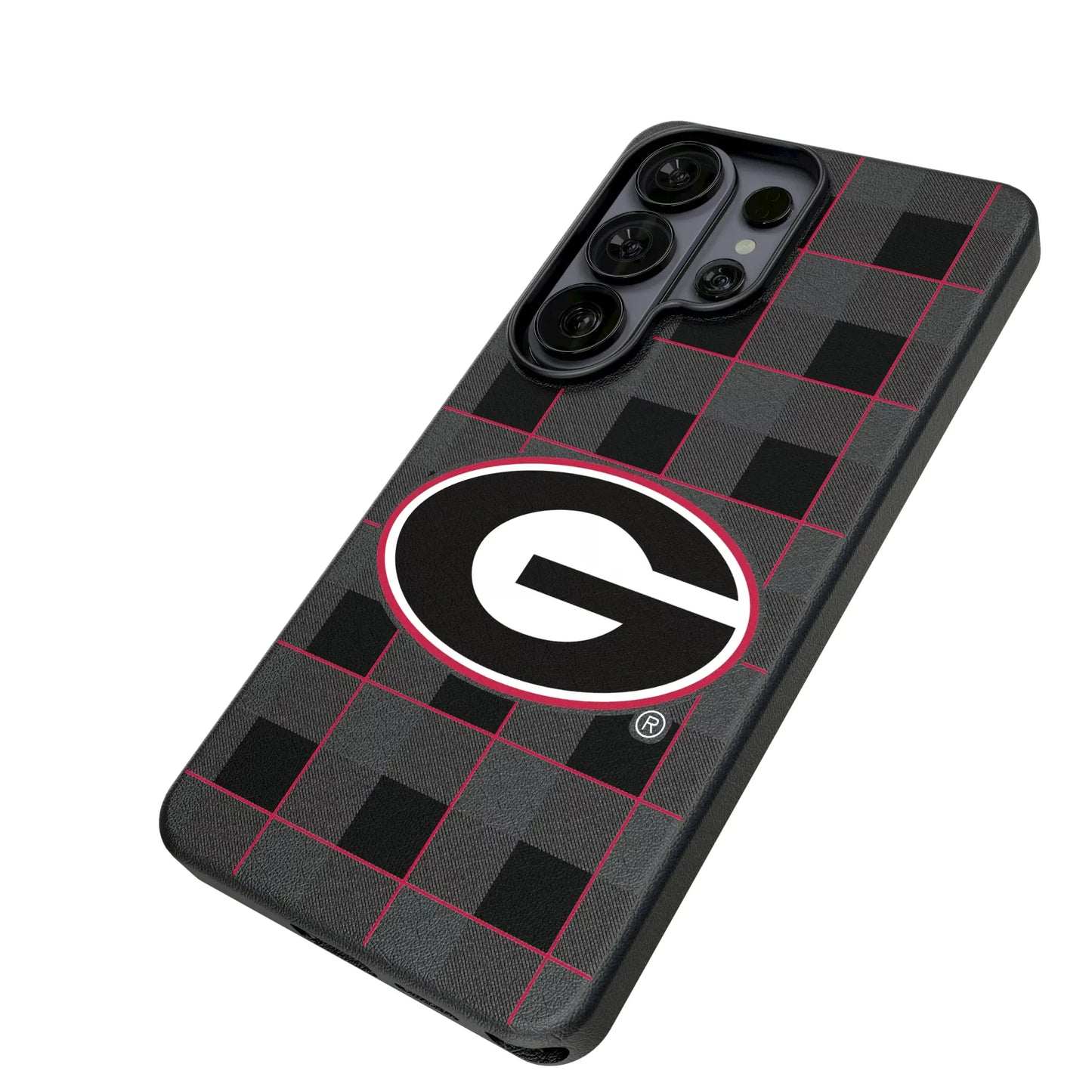 University of Georgia Bulldogs Plaid MagSafe Compatible Phone Case for Samsung Galaxy