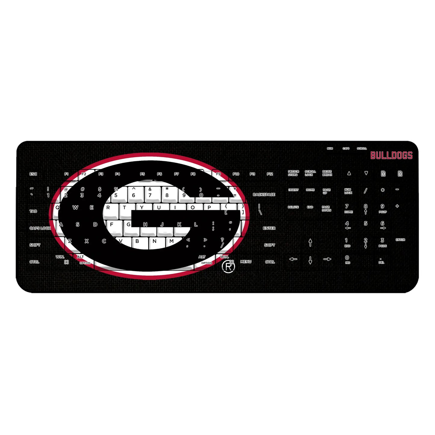 University of Georgia Bulldogs Solid Wireless USB Keyboard