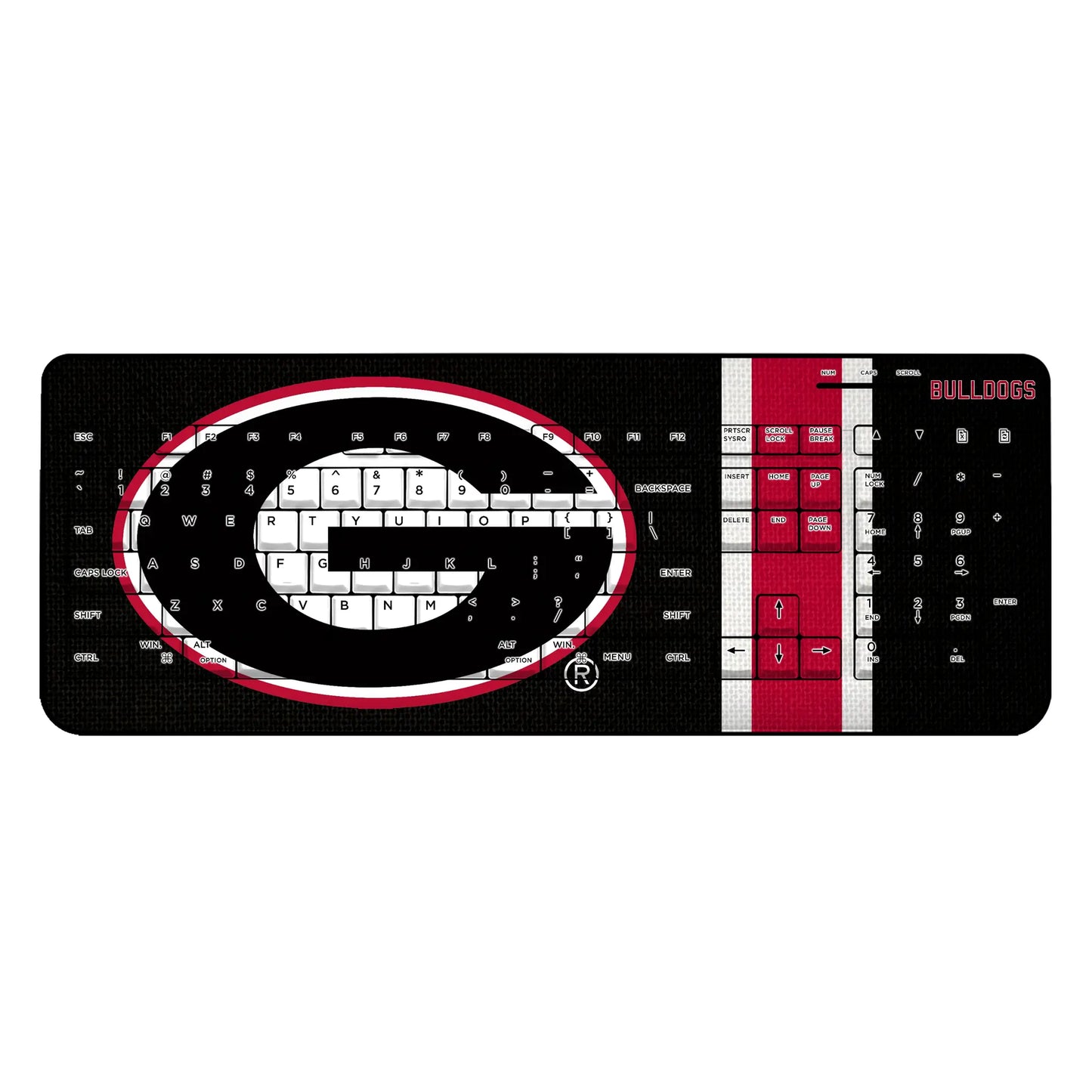 University of Georgia Bulldogs Stripe Wireless USB Keyboard