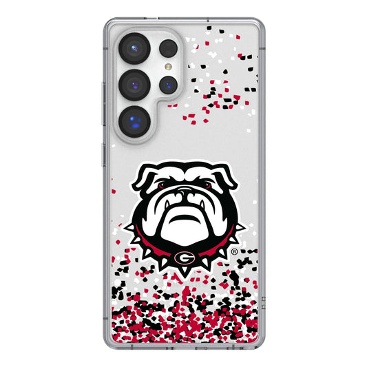 University of Georgia Bulldogs Uga Confetti Clear Phone Case for Samsung Galaxy