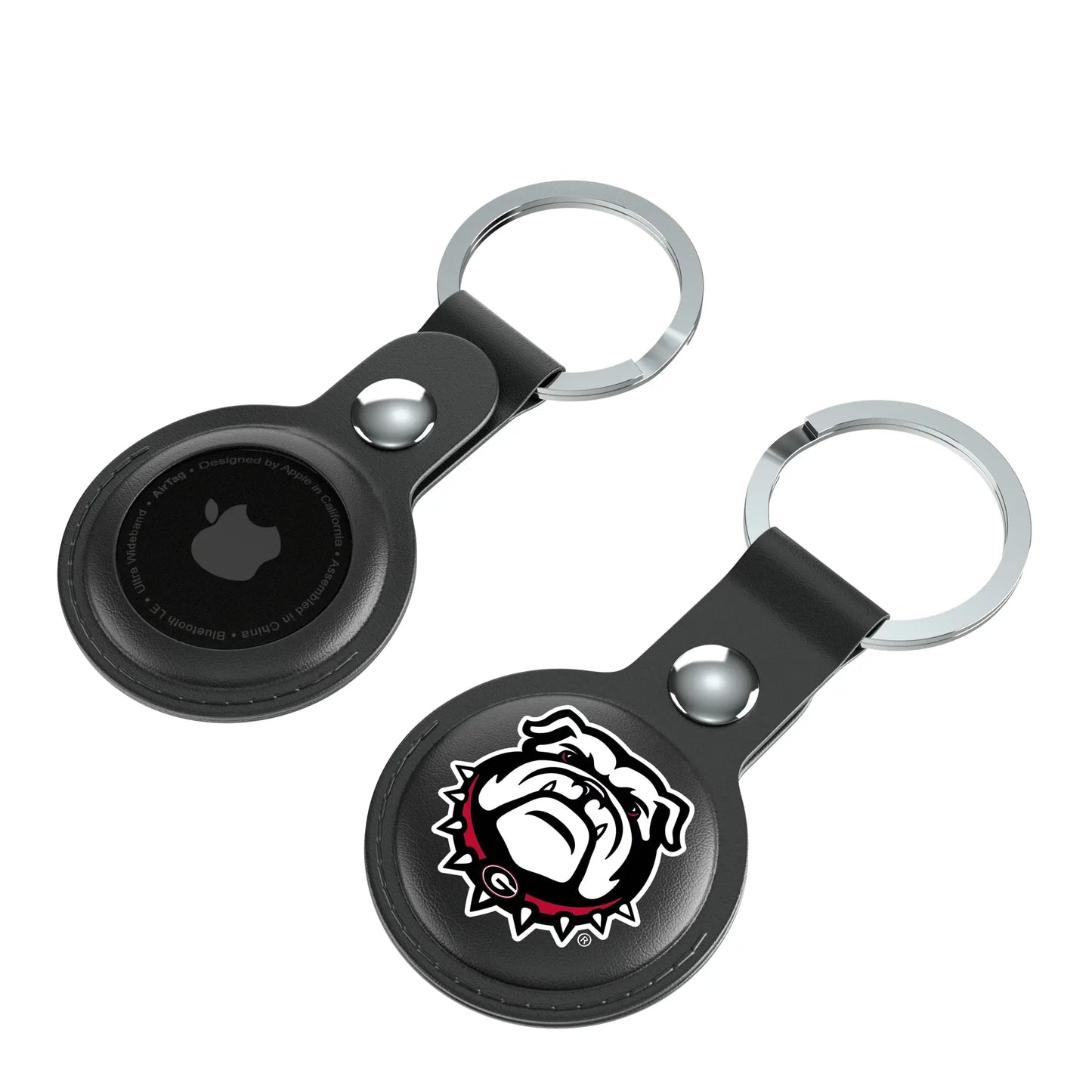 University of Georgia Bulldogs Uga Insignia Black Airtag Holder 2-Pack