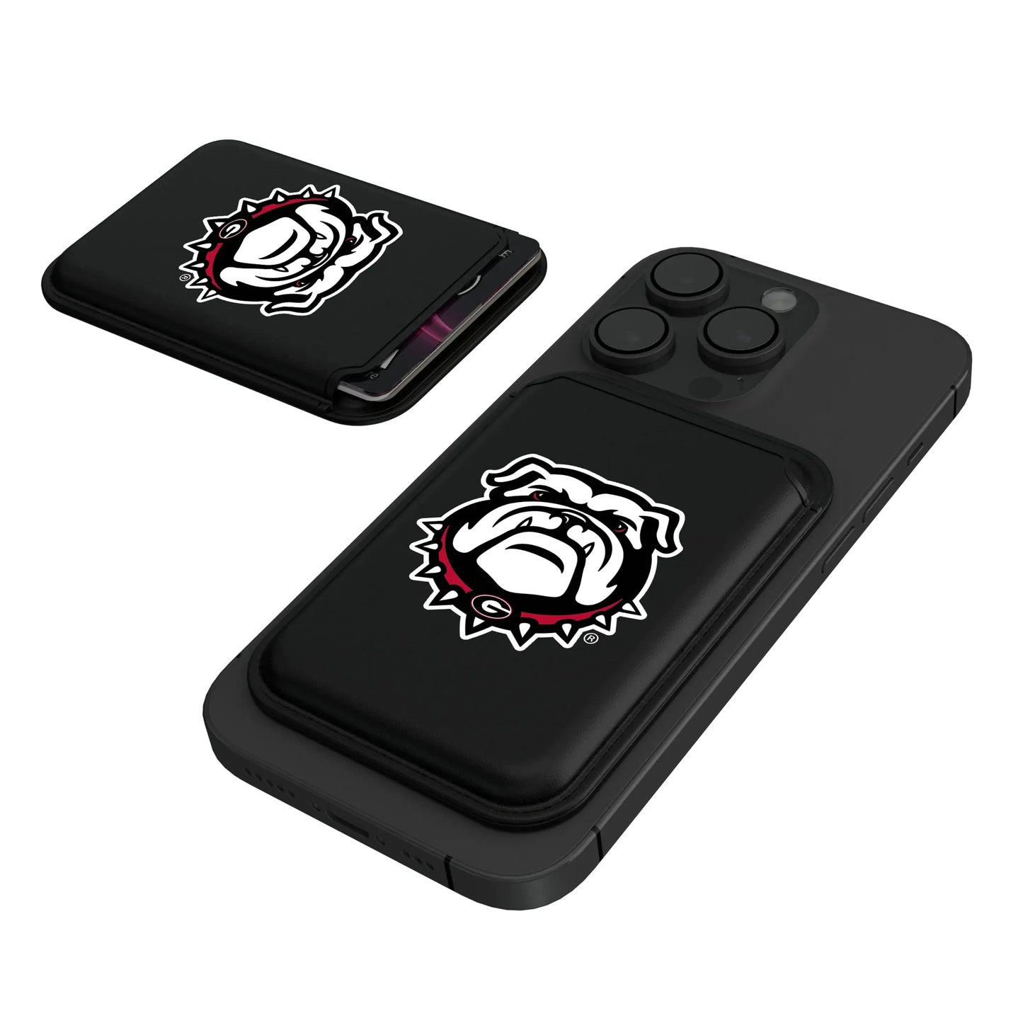 University of Georgia Bulldogs Uga Insignia Black Magnetic Credit Card Wallet