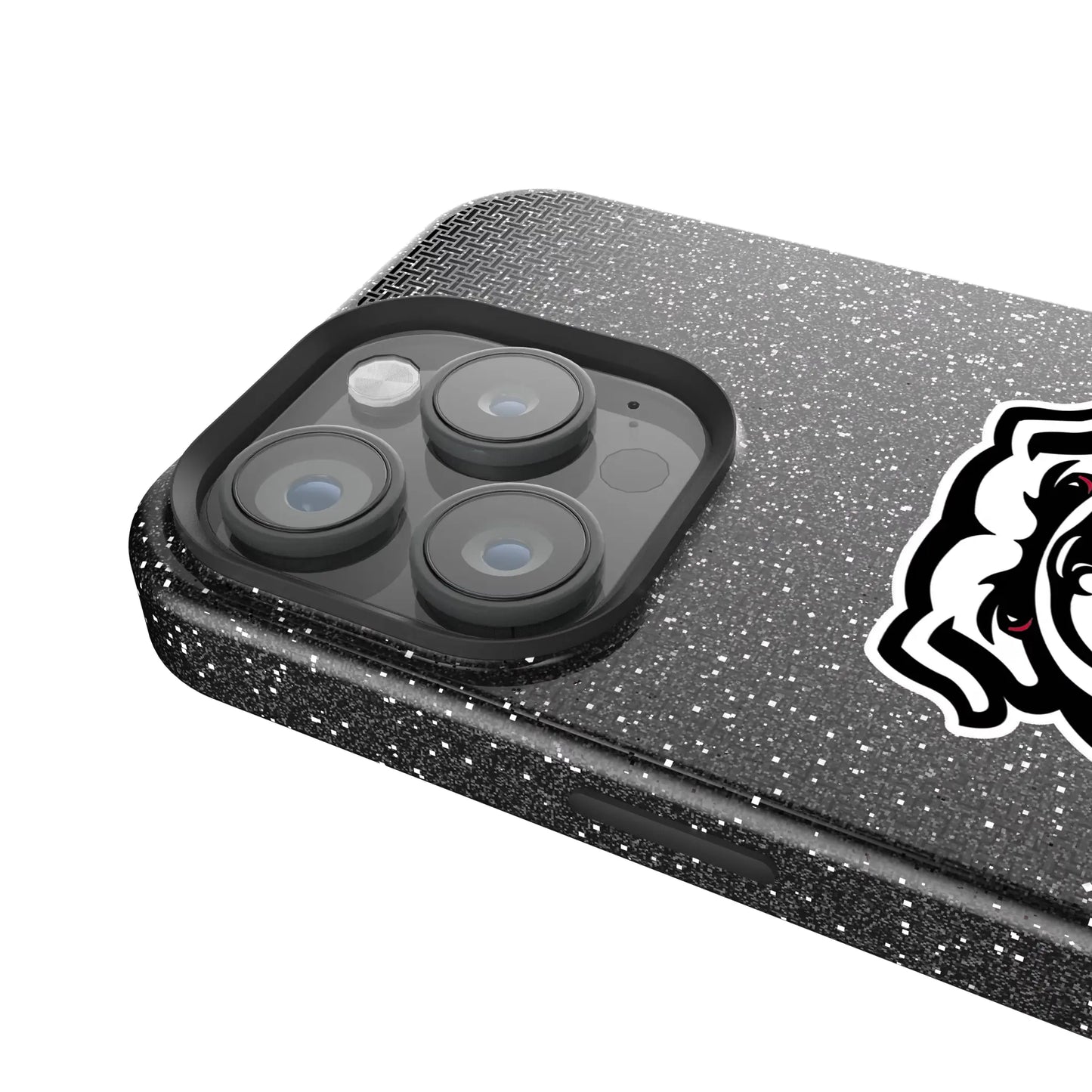 University of Georgia Bulldogs Uga Linen Black Bling Phone Case for Apple iPhone