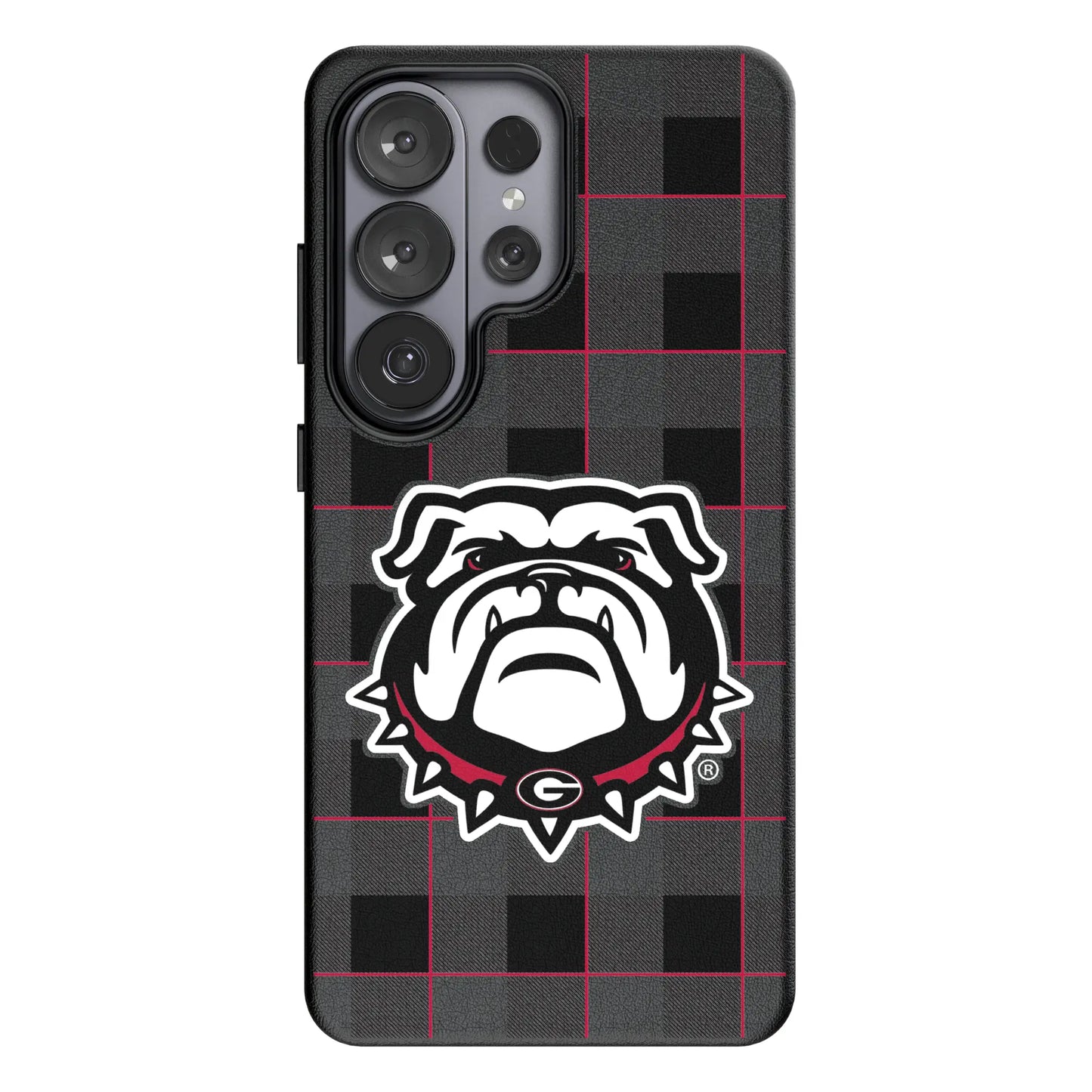University of Georgia Bulldogs Uga Plaid MagSafe Compatible Phone Case for Samsung Galaxy