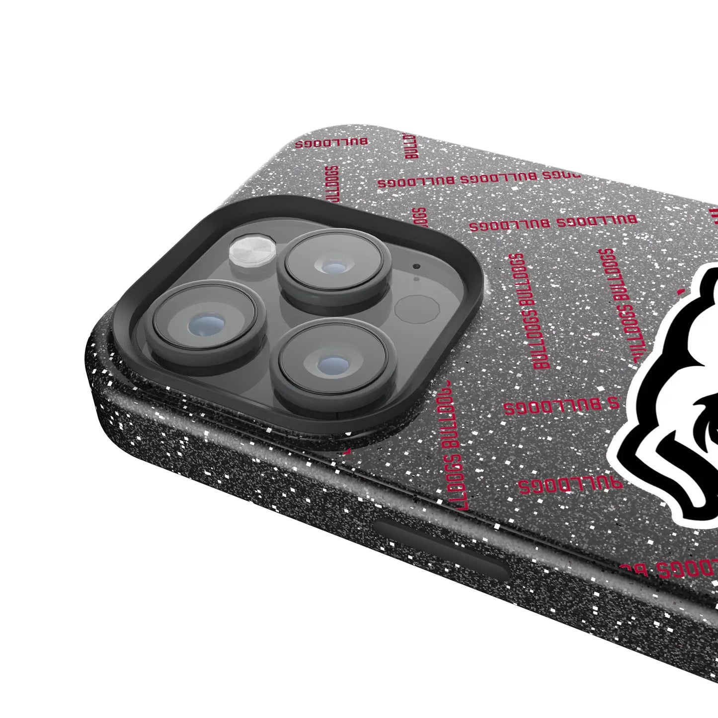 University of Georgia Bulldogs Uga Quadtile Black Bling Phone Case for Apple iPhone