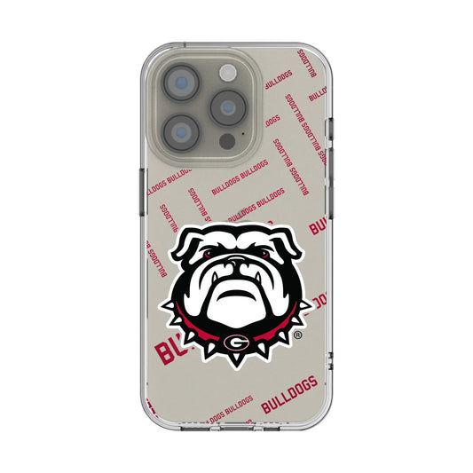 University of Georgia Bulldogs Uga Quadtile Clear Phone Case for Apple iPhone