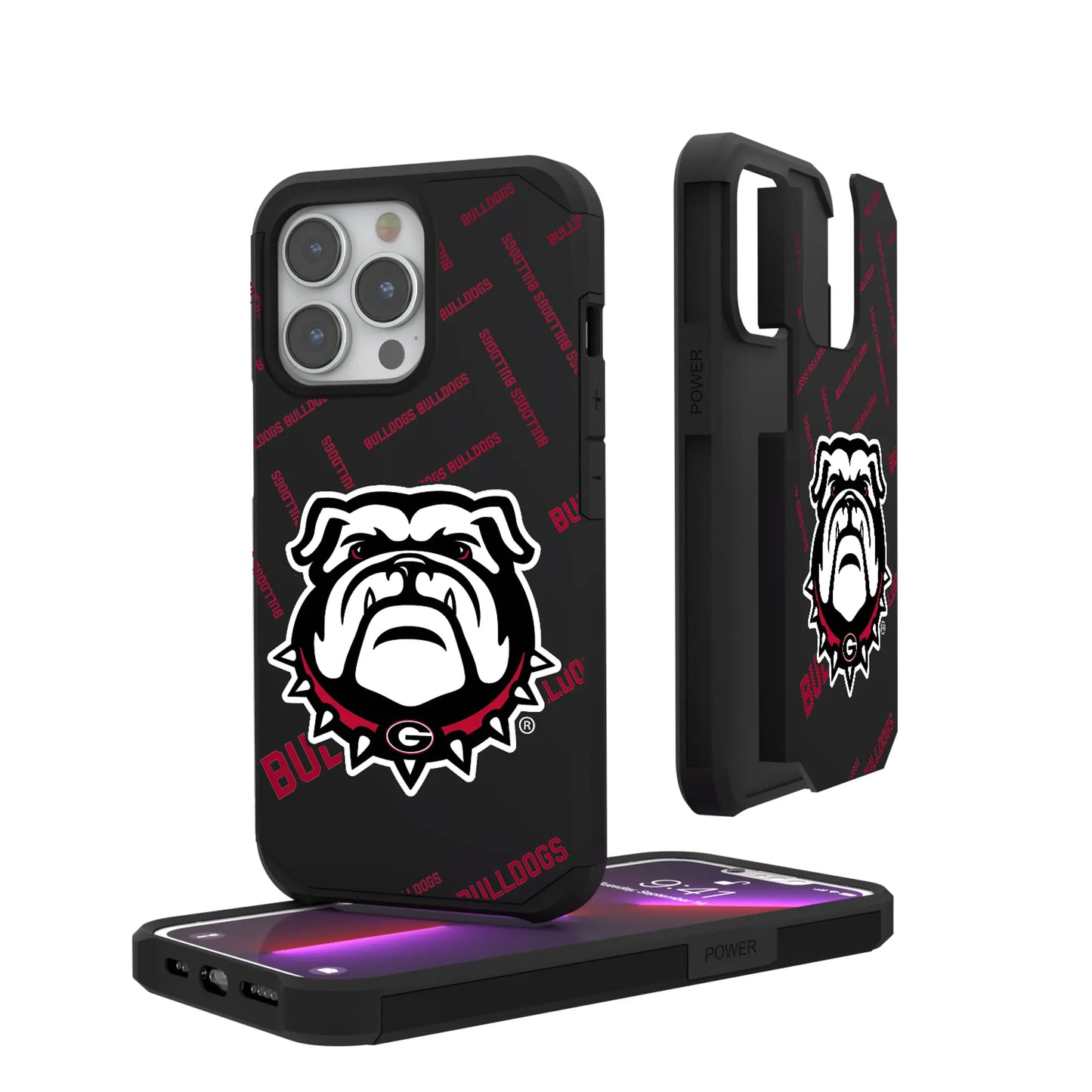 University of Georgia Bulldogs Uga Quadtile Rugged Phone Case for Apple iPhone
