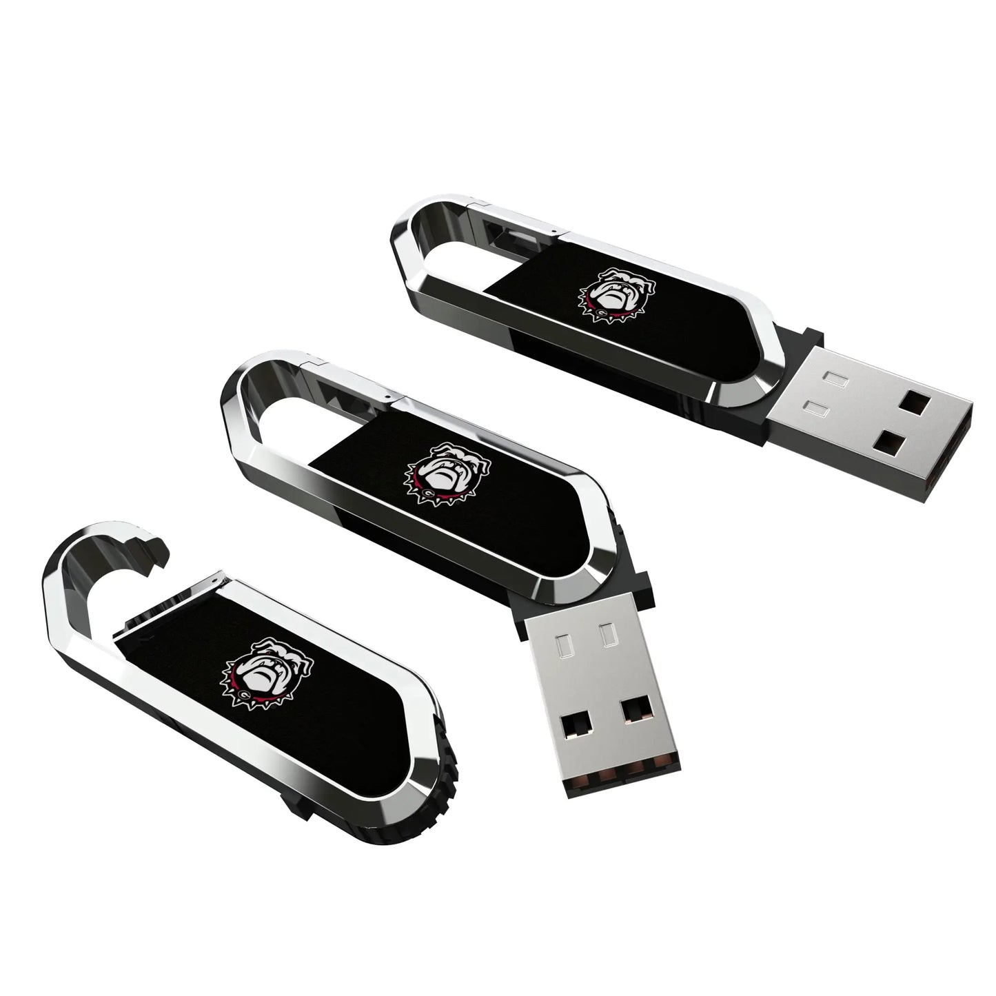 University of Georgia Bulldogs Uga Solid USB 64GB Clip Style Flash Drive