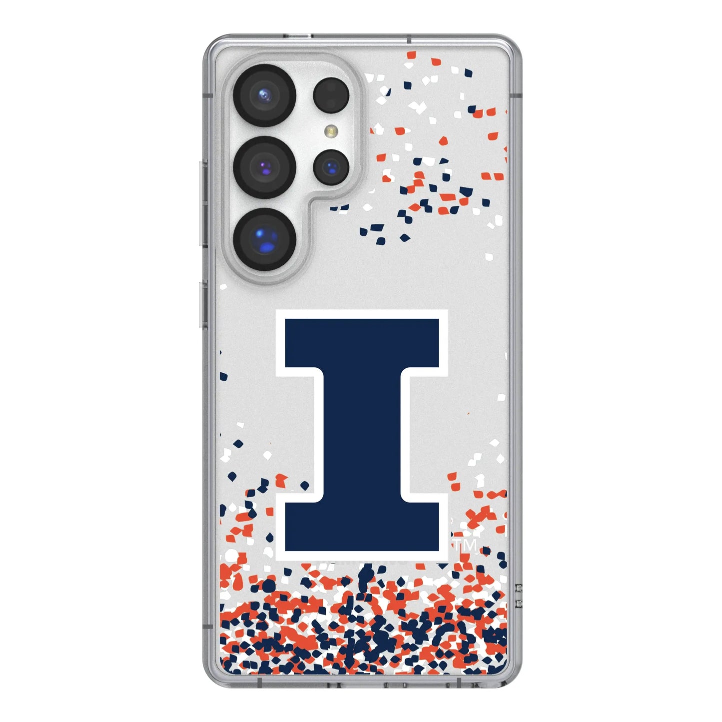 University of Illinois Fighting Illini Confetti Clear Phone Case for Samsung Galaxy