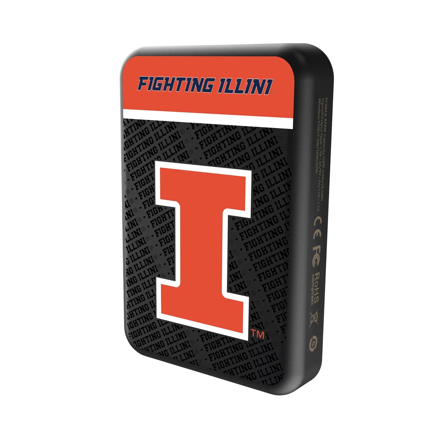 University of Illinois Fighting Illini Endzone Plus Wireless Mag Power Bank