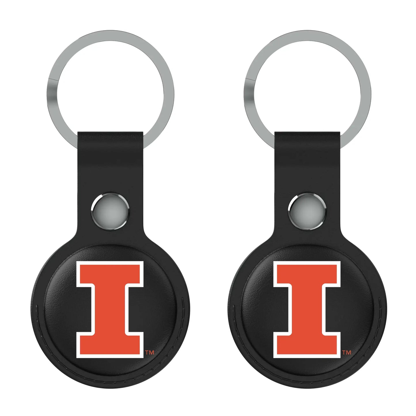 University of Illinois Fighting Illini Insignia Black Airtag Holder 2-Pack