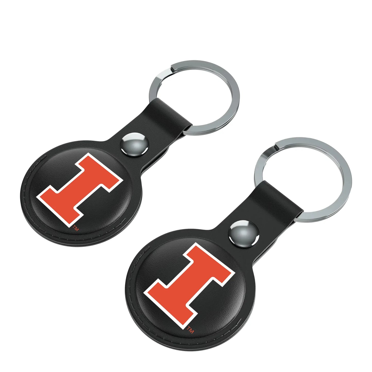 University of Illinois Fighting Illini Insignia Black Airtag Holder 2-Pack
