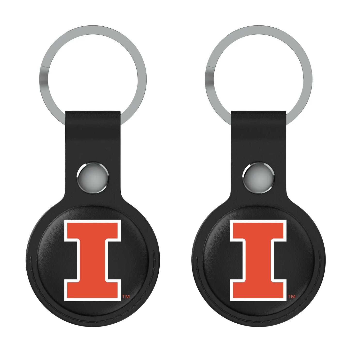 University of Illinois Fighting Illini Insignia Black Airtag Holder 2-Pack