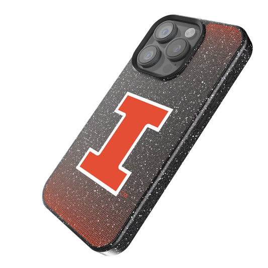 University of Illinois Fighting Illini Linen Black Bling Phone Case for Apple iPhone