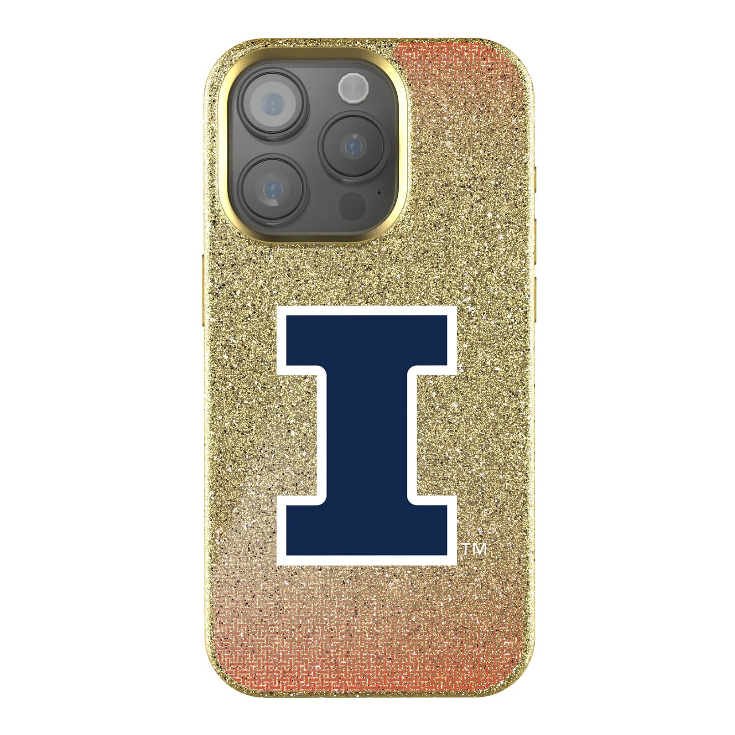 University of Illinois Fighting Illini Linen Bling Phone Case for Apple iPhone