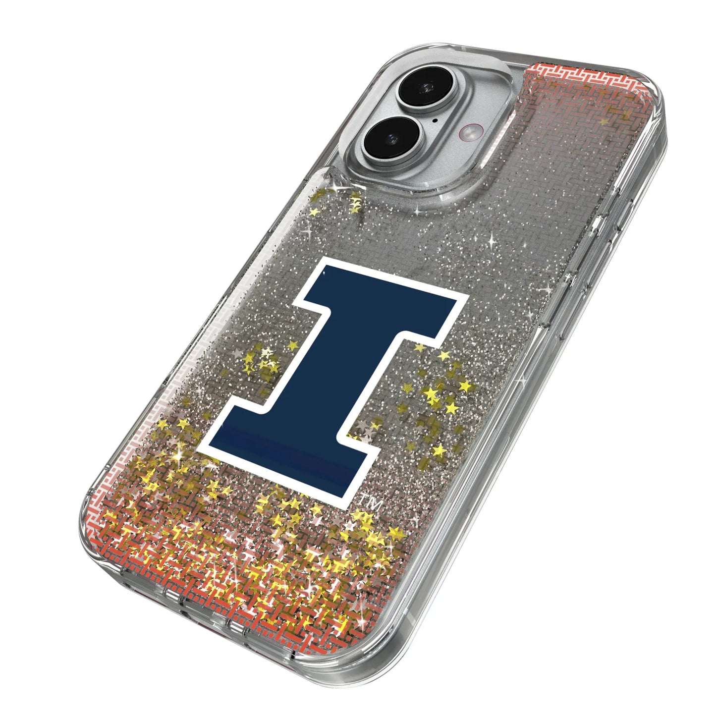 University of Illinois Fighting Illini Linen Glitter Phone Case for Apple iPhone