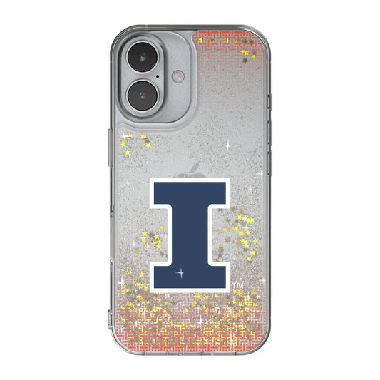 University of Illinois Fighting Illini Linen Glitter Phone Case for Apple iPhone