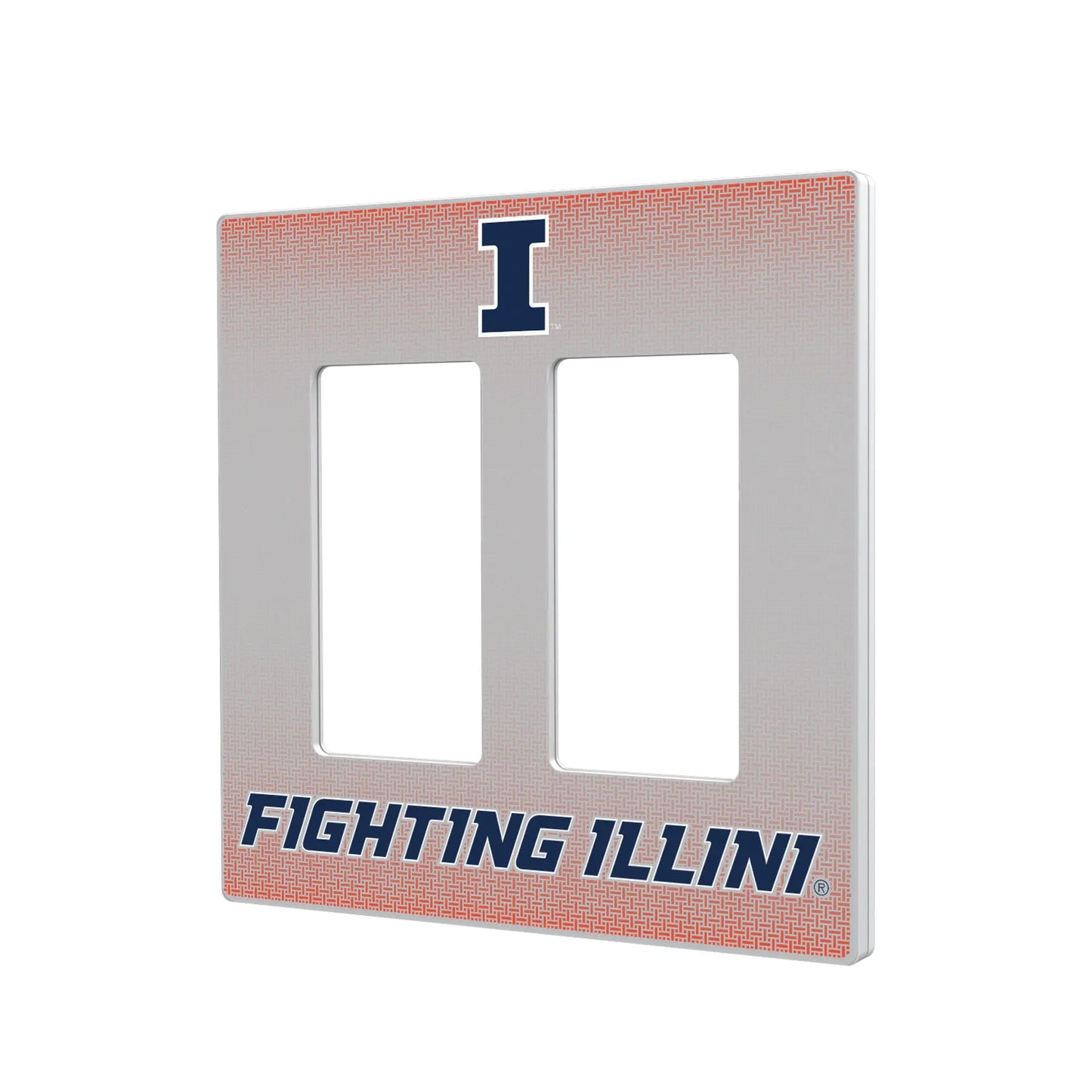 University of Illinois Fighting Illini Linen Hidden-Screw Light Switch Plate