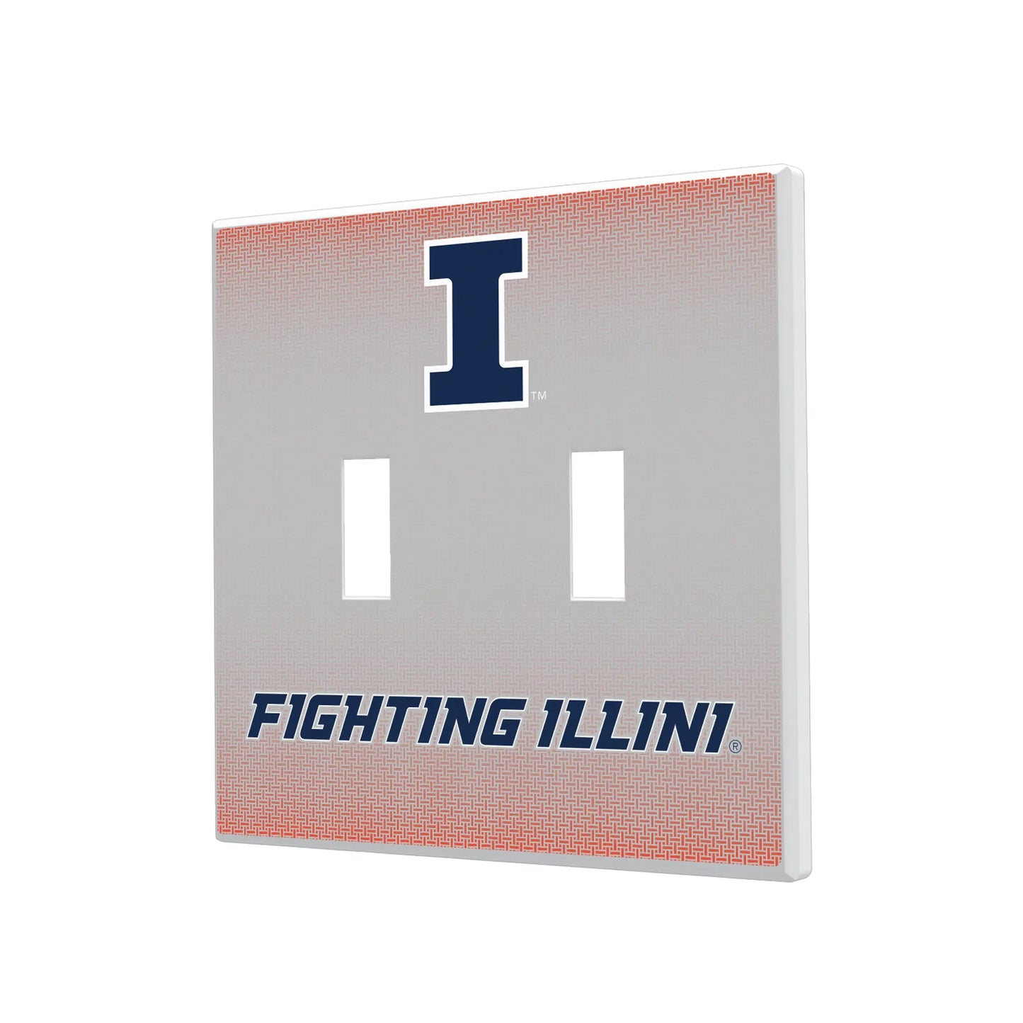 University of Illinois Fighting Illini Linen Hidden-Screw Light Switch Plate