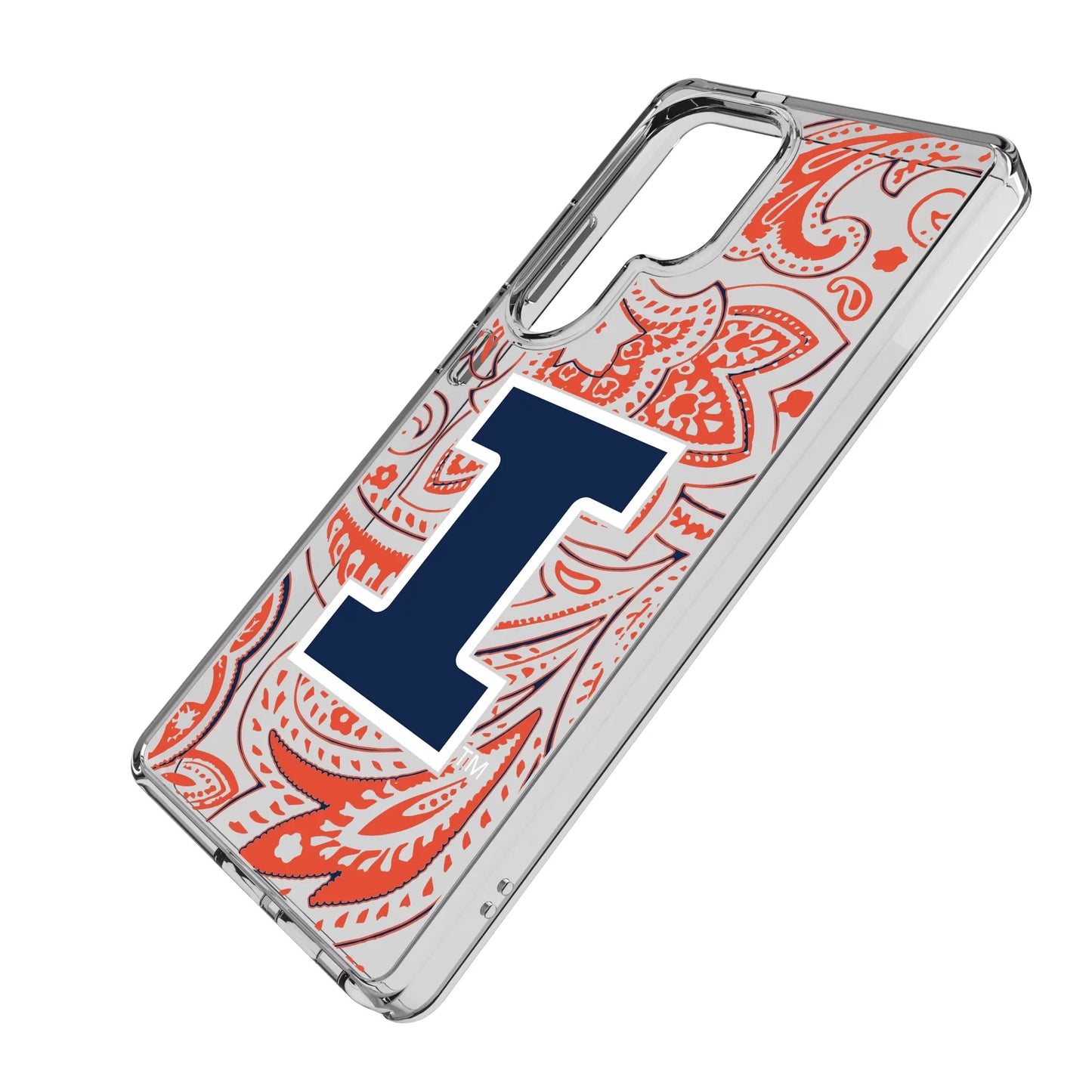 University of Illinois Fighting Illini Paisley Clear Phone Case for Samsung Galaxy