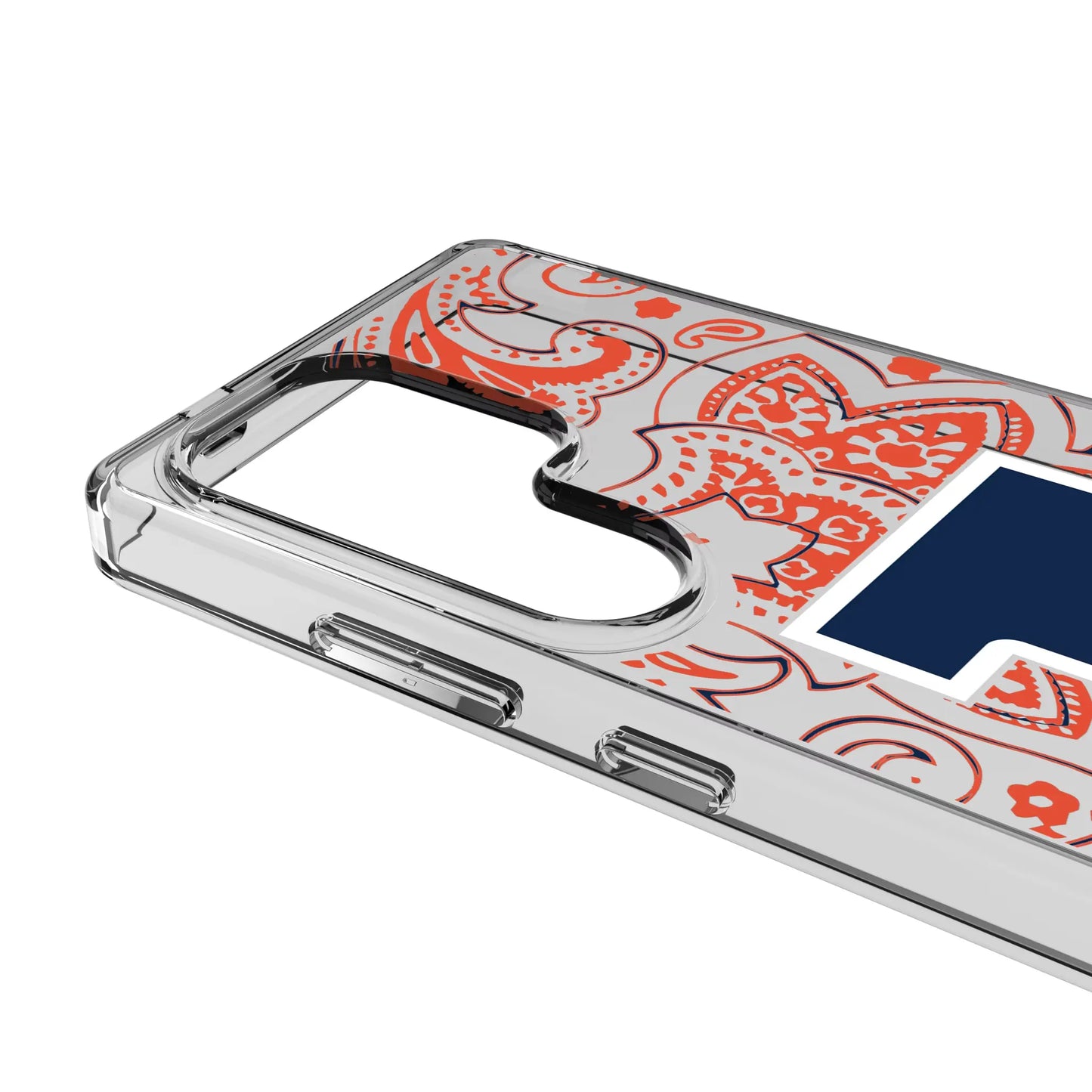 University of Illinois Fighting Illini Paisley Clear Phone Case for Samsung Galaxy