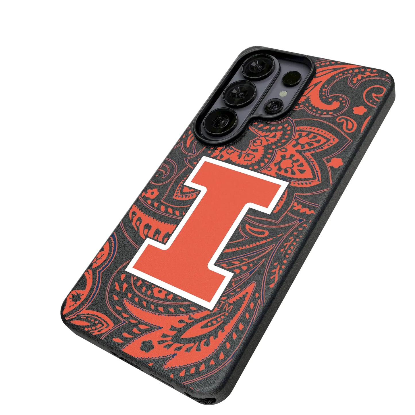 University of Illinois Fighting Illini Paisley MagSafe Compatible Phone Case for Samsung Galaxy