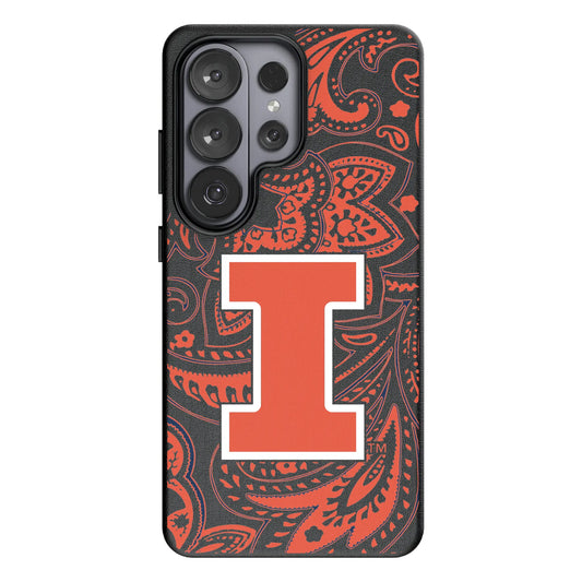 University of Illinois Fighting Illini Paisley MagSafe Compatible Phone Case for Samsung Galaxy