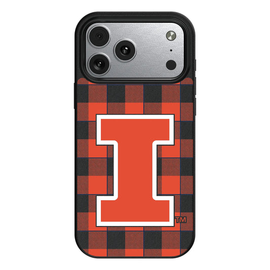 University of Illinois Fighting Illini Plaid MagSafe Compatible Phone Case for Apple iPhone