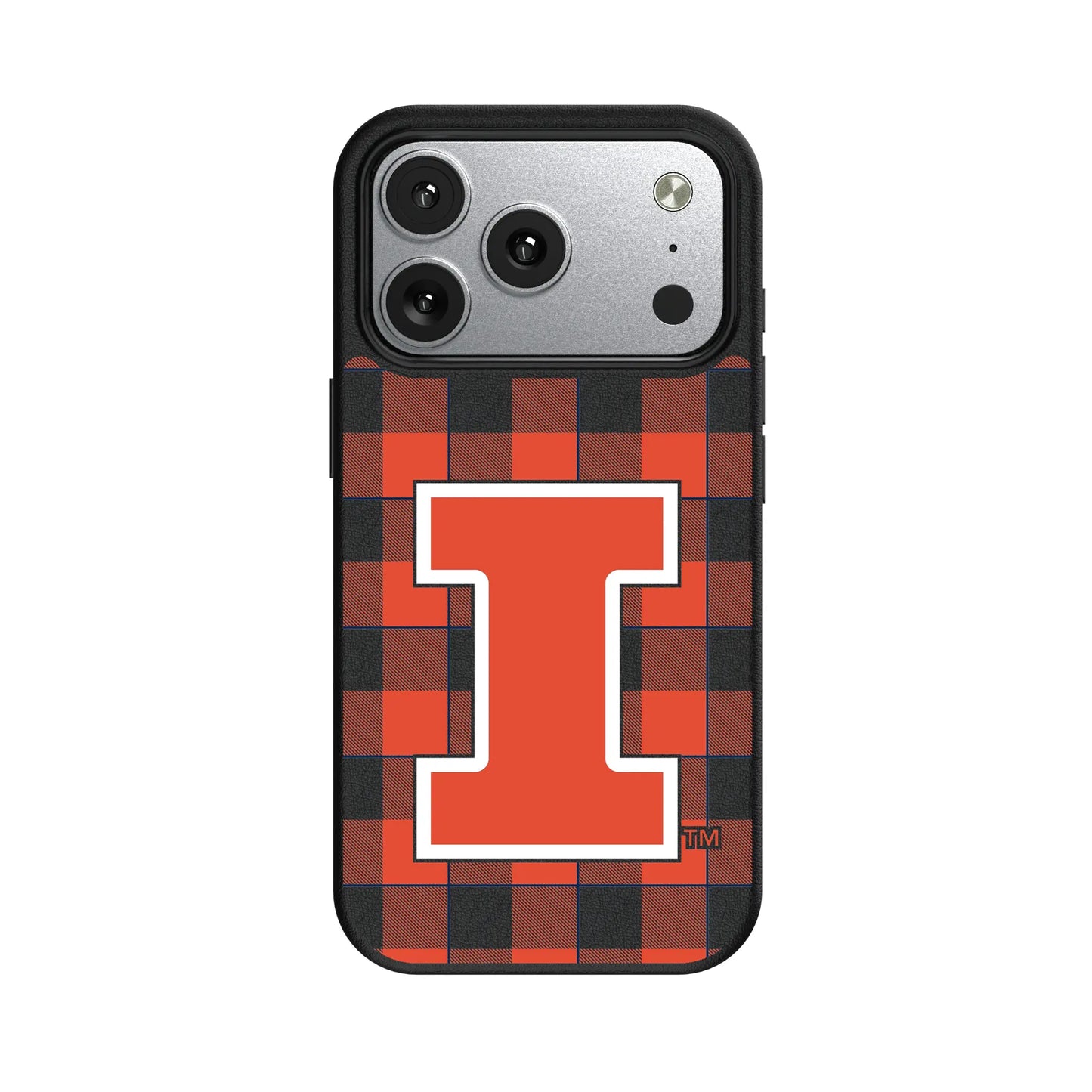 University of Illinois Fighting Illini Plaid MagSafe Compatible Phone Case for Apple iPhone