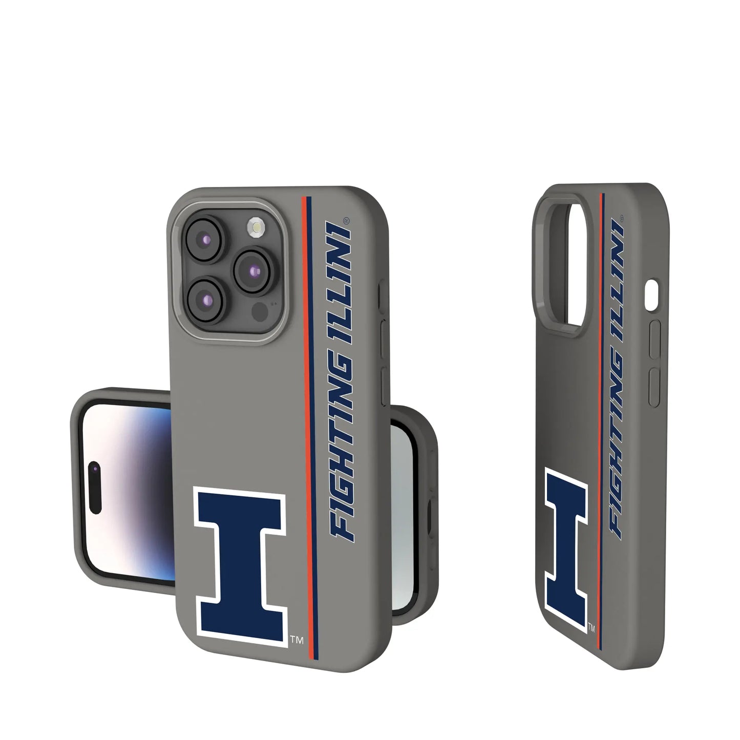 University of Illinois Fighting Illini Sidebar Soft Touch Phone Case for Apple iPhone