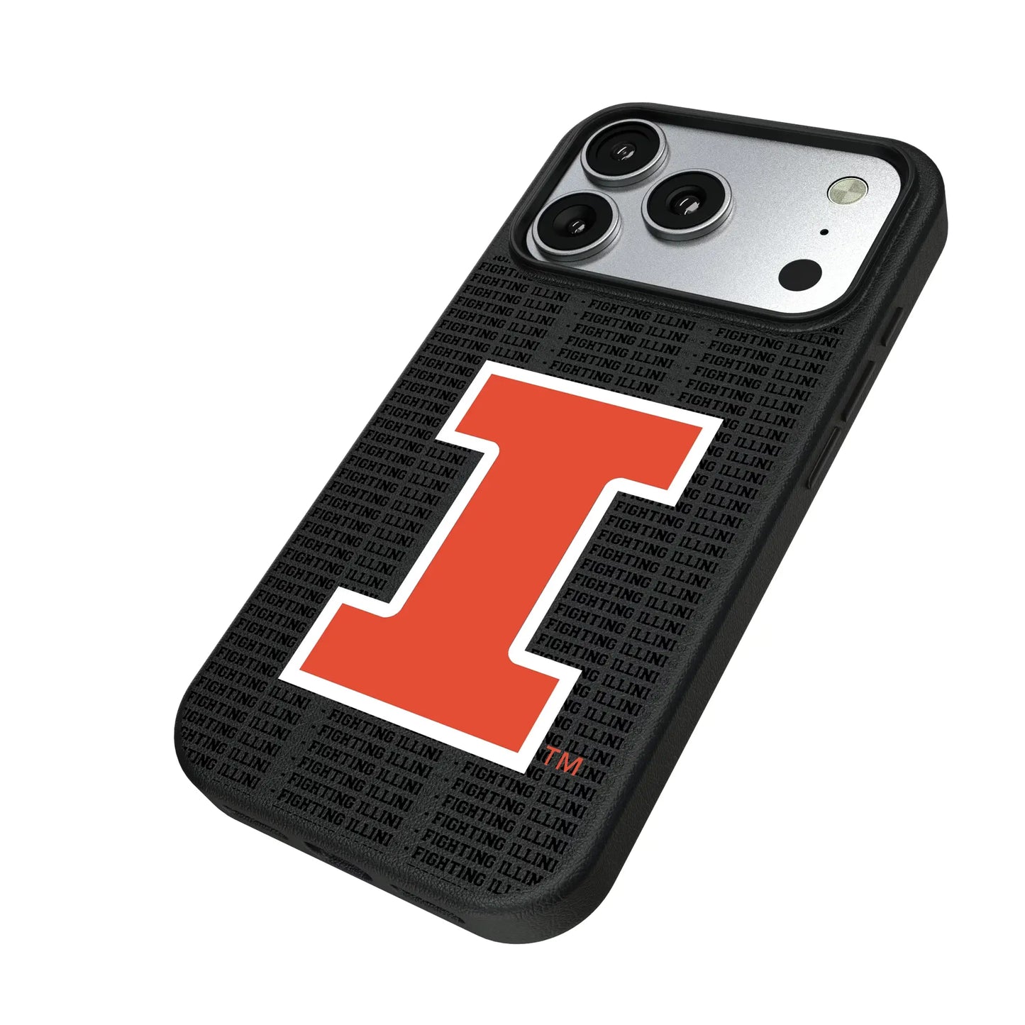 University of Illinois Fighting Illini Text Backdrop MagSafe Compatible Phone Case for Apple iPhone